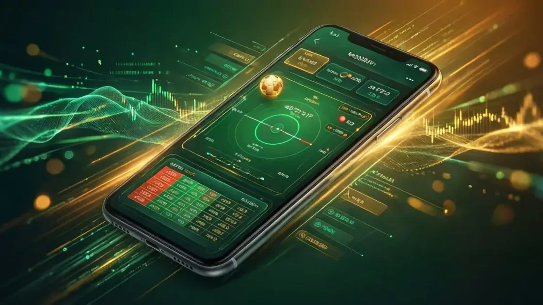 Micro-betting concept with smartphone showing real-time betting interface