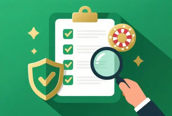 Shield and tick icons representing checking that a betting site is safe before depositing
