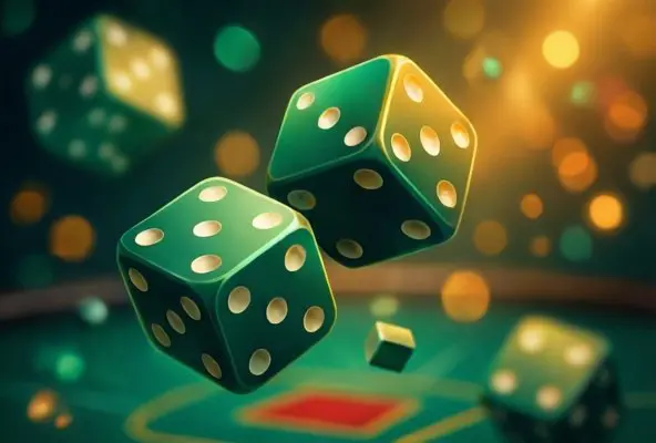 Ilustración abstracta del concepto de probabilidad y cuotas de los dados