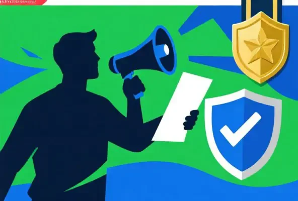 Illustration of a phone and reporting symbols representing reporting a betting scam and taking action