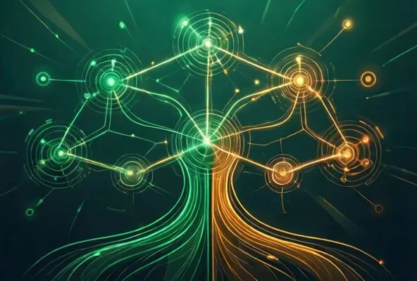 Strategic analysis concept with interconnected nodes representing betting market analysis