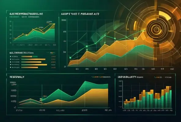 Data analytics visualization with charts and graphs for sports betting analysis
